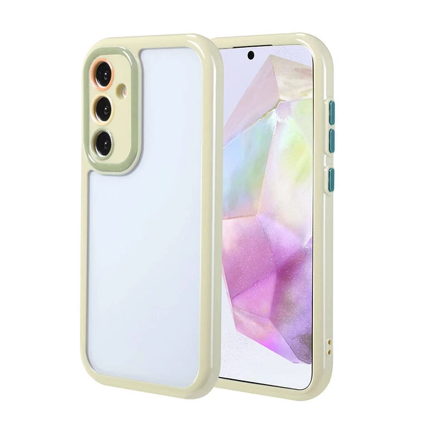 Samsung Galaxy A35 - Kılıf Kamera Korumalı Renkli Kenar ve Çerçeve Tasarımlı Vitamin Kapak