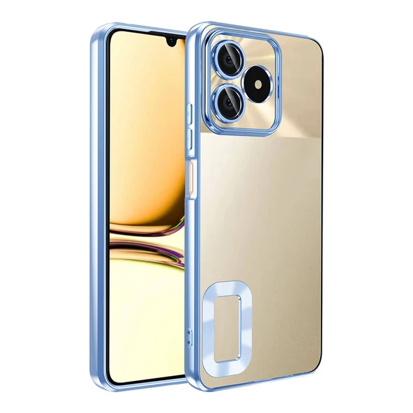 Realme C53 4G - Kılıf Kamera Korumalı Logo Gösteren Omega Kapak