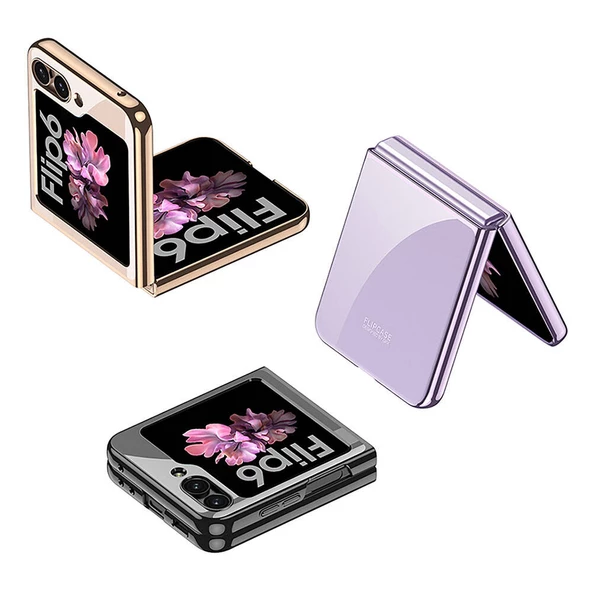 Samsung Galaxy Z Flip 6 - Kılıf Koruyucu Full Camlı Kıpta Kapak - Resim 7