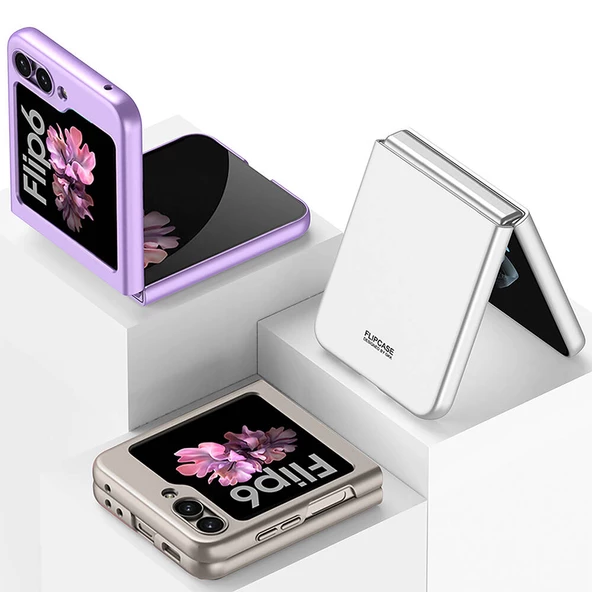 Samsung Galaxy Z Flip 6 - Kılıf Koruyucu Sert Kıpta Kapak - Resim 3