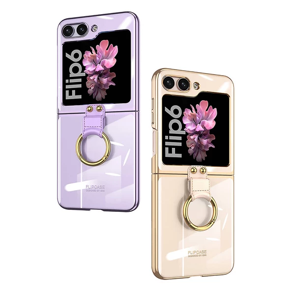 Samsung Galaxy Z Flip 6 - Kılıf Koruyucu Yüzüklü Kıpta Kapak - 3