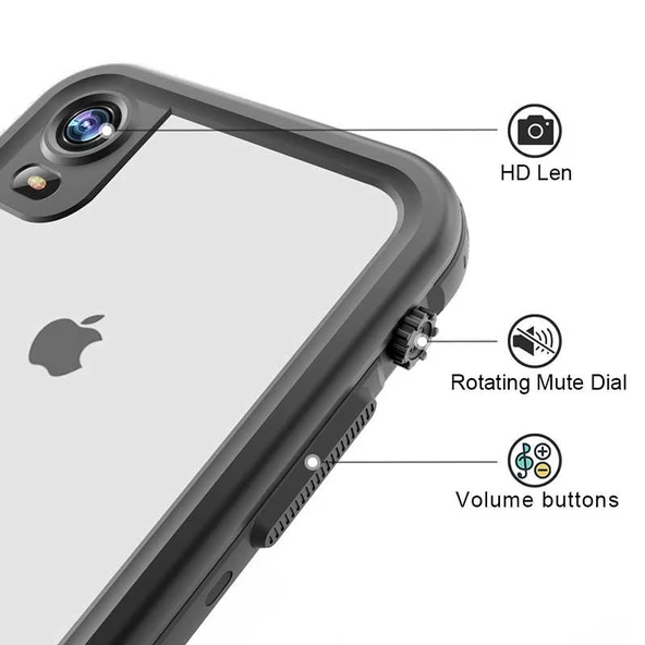 Apple iPhone XR 6.1 - Kılıf 360 Korumalı 1-1 Su Geçirmez Kılıf - 8