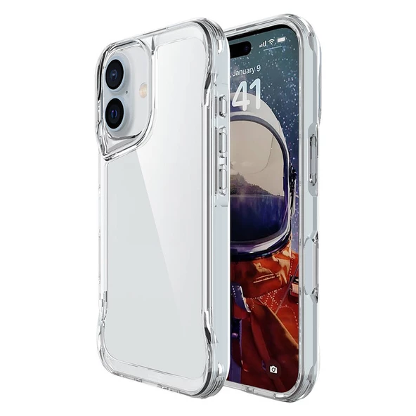 Apple iPhone 16 Plus - Kılıf Şeffaf Sert Koruyucu T-Max Kapak