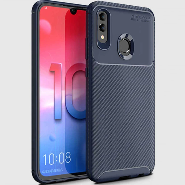 Huawei P Smart 2019 - Kılıf Auto Focus Karbon Negro Silikon Kapak
