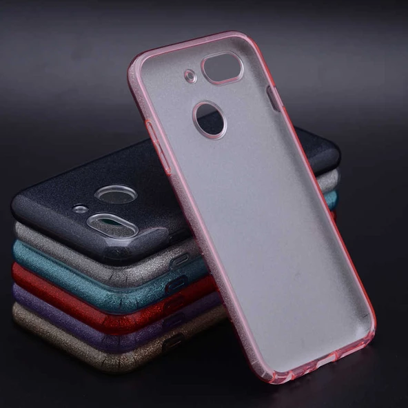 General Mobile GM 8 Go - Kılıf Simli Koruyucu Shining Silikon - Resim 4