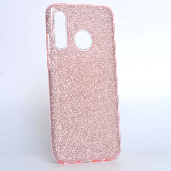 Huawei P30 Lite - Kılıf Simli Koruyucu Shining Silikon