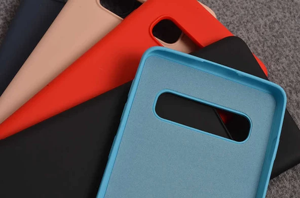 Samsung Galaxy S10 Plus - Kılıf Mat Koruyucu içi Kadife İnci Silikon - Resim 2