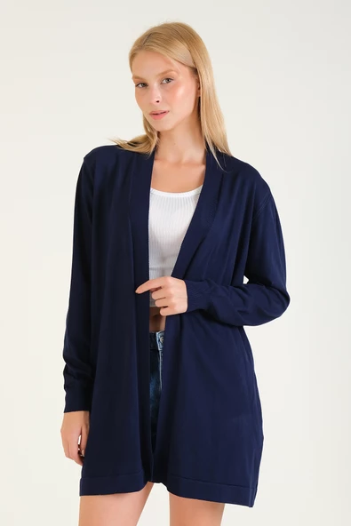 Kadın Oversize Hırka Lacivert