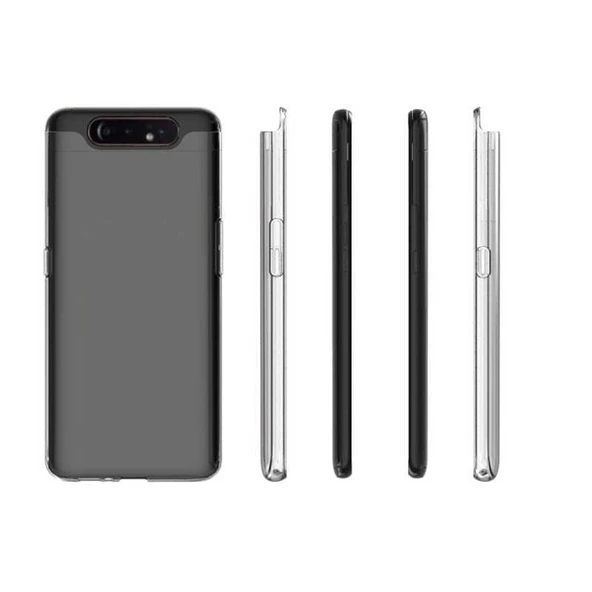 Samsung Galaxy A80 - Kılıf Şeffaf Soft Slim Fitt Süper Silikon Kapak - 2