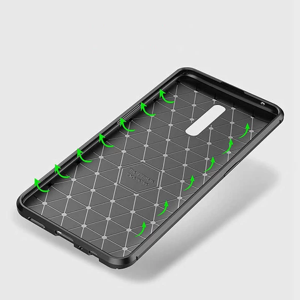 Oppo Reno Z - Kılıf Auto Focus Karbon Negro Silikon Kapak - 7