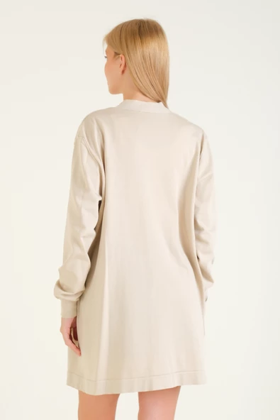 Kadın Oversize Hırka Taş - 6