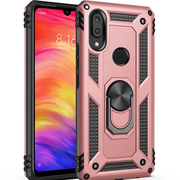 Samsung Galaxy M20 - Kılıf Yüzüklü Zırh Tank Vega Kapak