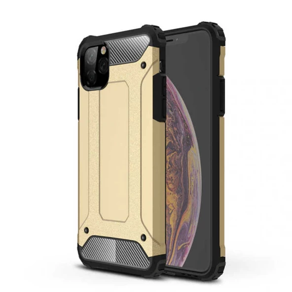 Apple iPhone 11 Pro - Kılıf Çift Katman Zırh Tank Crash Military Kapak