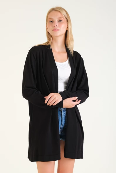 Kadın Oversize Hırka Siyah