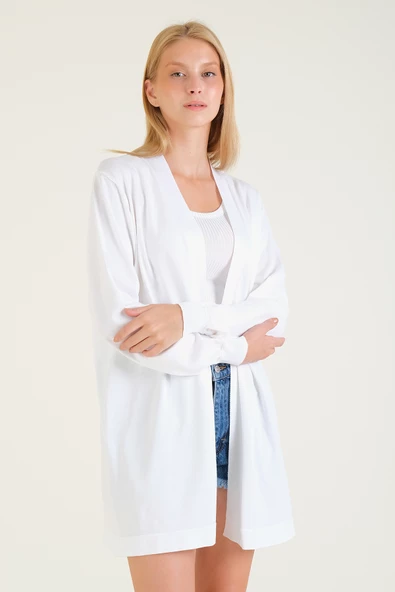 Kadın Oversize Hırka Ekru - 2