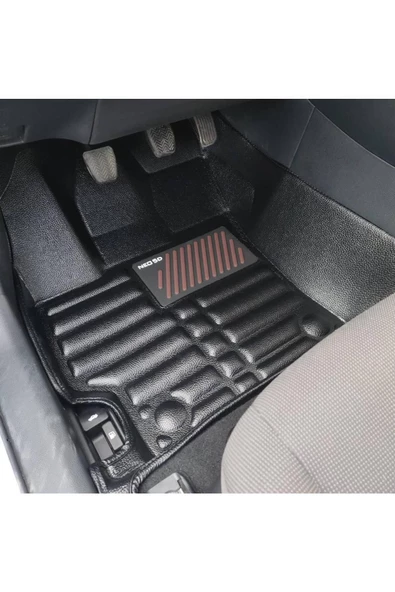 Land Rover Discovery Sport 2014-Günümüz Siyah Havuzlu Dikişsiz (press) Deri Paspas - 4