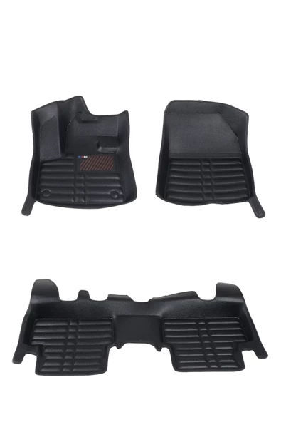 Peugeot 3008 2017-2023 Siyah Havuzlu Dikişsiz (press) Deri Paspas - 7