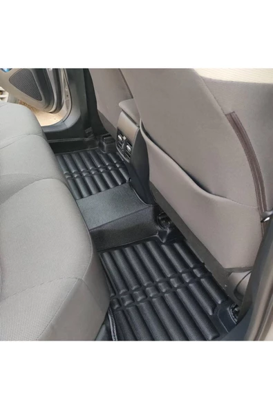 Peugeot 3008 2017-2023 Siyah Havuzlu Dikişsiz (press) Deri Paspas - 6