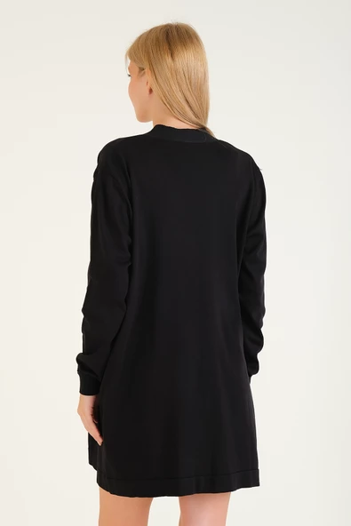 Kadın Oversize Hırka Siyah - 6