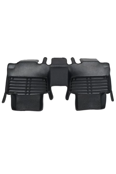 Volvo XC90 2016-Günümüz Siyah Havuzlu Dikişsiz (press) Deri Paspas - 3