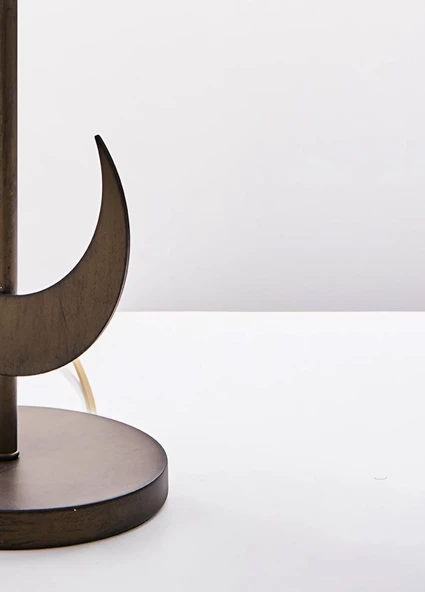 Hilal Detaylı Eskitme Abajur - 6015 - 4