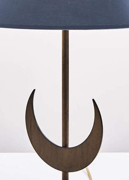 Hilal Detaylı Eskitme Abajur - 6015 - 2