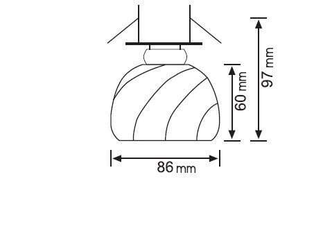 Jupiter Camlı Sıva Üstü Sabit Spot - 1282 - 2