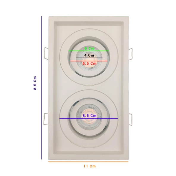 Bahar Sıva Altı Oynar Başlı İkili Beyaz Spot - 2