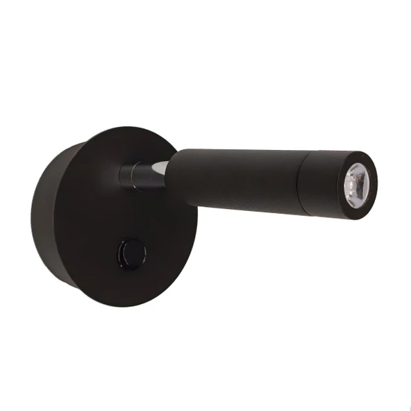 Silver Siyah Metal Okuma Lambası Aplik - 3