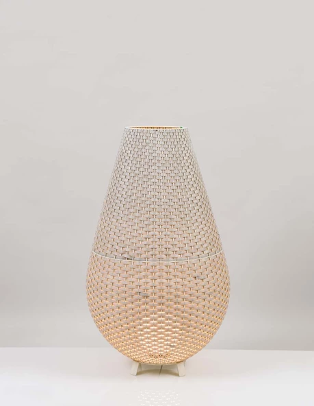 El Dokuması Rattan Yer Aydınlatması 110 cm - 2