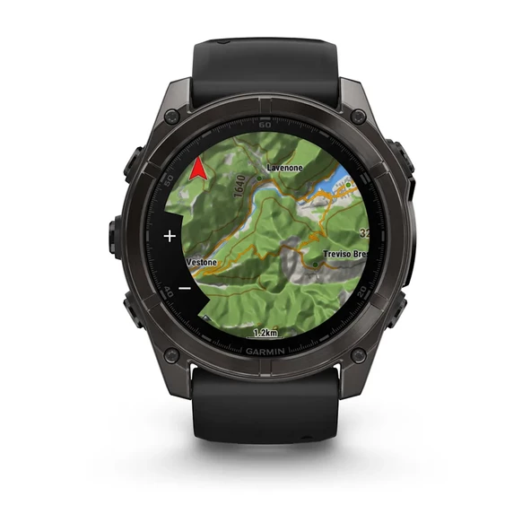 Garmin Fenix 8 – 51mm AMOLED Sapphire Karbon Gri DLC, Siyah/Gri Silikon Kayışlı - 6