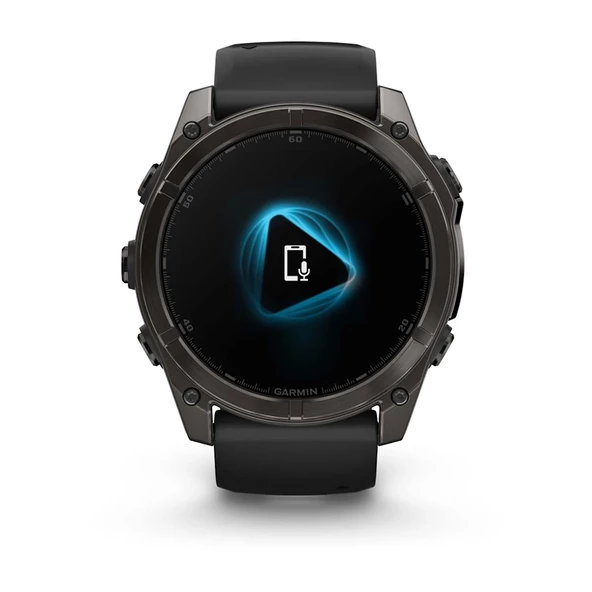 Garmin Fenix 8 – 51mm AMOLED Sapphire Karbon Gri DLC, Siyah/Gri Silikon Kayışlı - 4