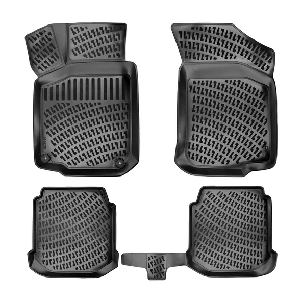 Rizline 3D Oto Paspas Siyah Renk Seat Leon1998 - 2004 ile uyumlu