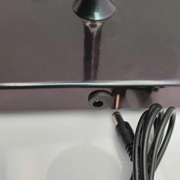 Konik Şapka Masa Lambası Şarjlı Metal Mor - 4