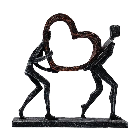 Kalp Taşıyan Çift Polyester Biblo - 2