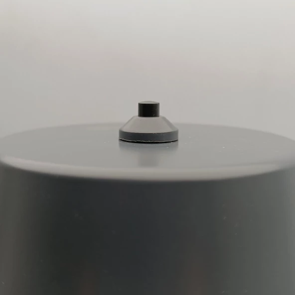 Konik Şapka Metal Şarjlı Masa Lambası Antrasit - 4