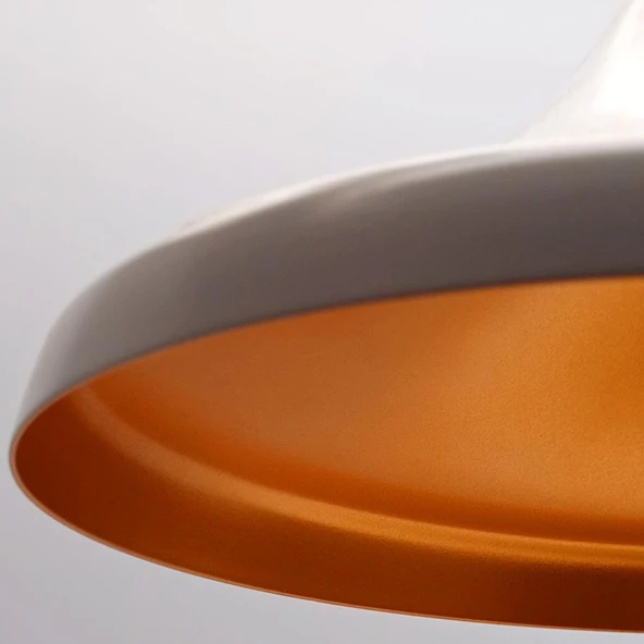 Modern Metal Sarkıt Beyaz/Bronz - 3