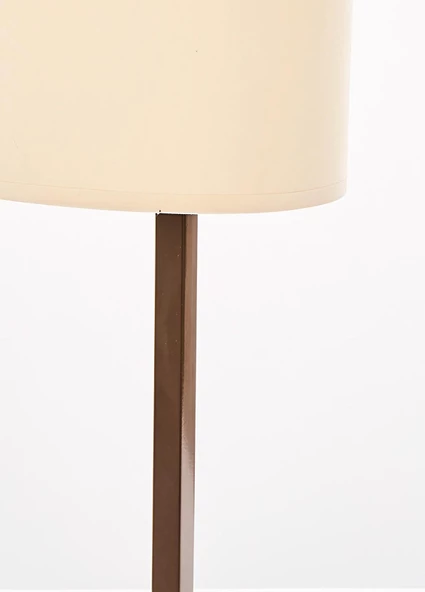 Abajur Kahverengi Gövdeli / Bej Şapkalı - 2