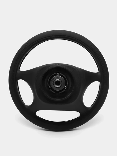 Mega Oto Market Geçmeli Direksiyon Kılıfı Seti Suni Deri Normal Damarlı Siyah Renk 40 cm 15" Çap Direksiyon Kaplaması Tüm Araçlarla Uyumlu - 2