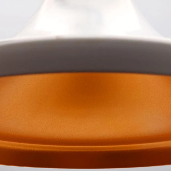 Modern Metal Sarkıt Beyaz/Bronz - 4