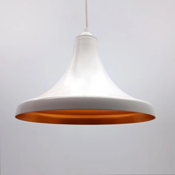 Modern Metal Sarkıt Beyaz/Bronz - 2