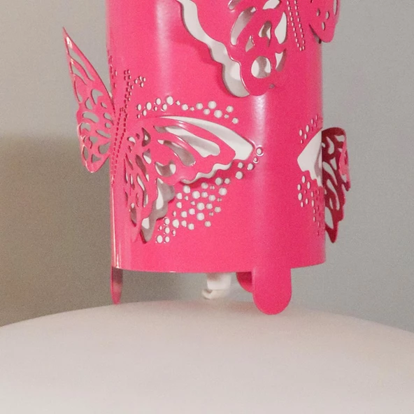 Kelebek Masa Lambası Pembe - 3