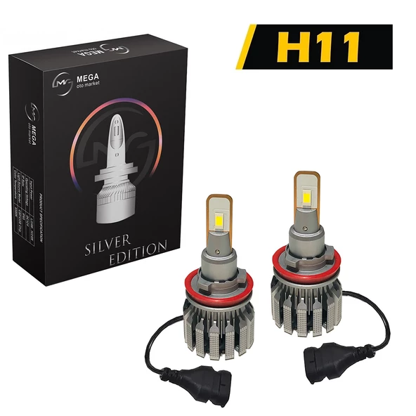 Slim Led Xenon V2 12-24 Volt Silver Edition Csp Led H11