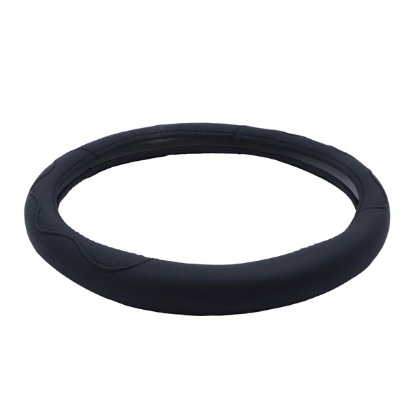Oto Geçme Direksiyon Kılıfı Desenli Suni Deri Siyah Renk TEQ-012BK - 4