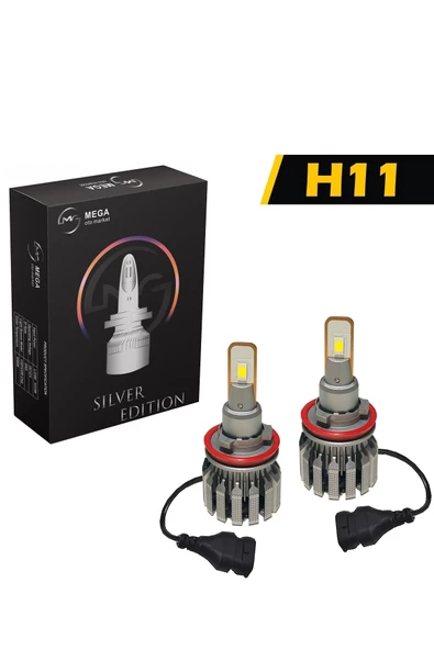 Mega Oto Market Slim Led Silver Edition Xenon Far Lambası Beyaz Renk 2S H11 Soket ile Uyumlu - 2