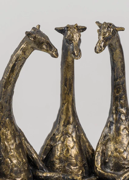 Dekoratif Zürafa 3 Figürlü Biblo - 3