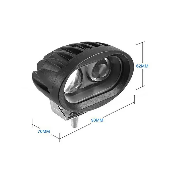 Led Spot Işık ve Beyaz Projektör Lens Oval Çift Gözlü Led Off Road Lamba Motosiklet ve İş Makinesi Projektörü 12V-85V - 3