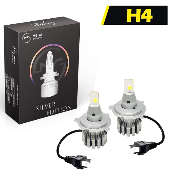 Slim Led Xenon V2 12-24 Volt Silver Edition Csp Led H4