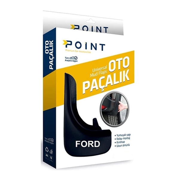Ford Paçalık Tozluk Çamurluk Universal Siyah 2'li