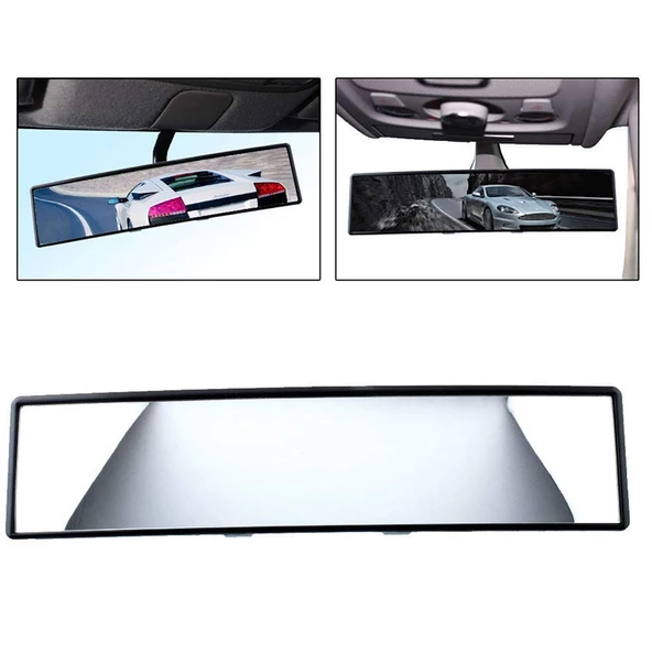 Ayna Makaslı Bombeli İç Dikiz Aynası 30 cm Siyah - 6